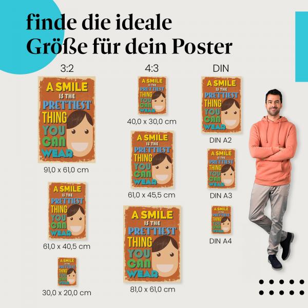 "Das schönste Accessoire" Poster: Lächeln Spruch - jetzt bestellen!